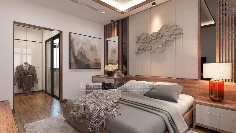 Bạn đang cần tham khảo mẫu phòng ngủ đẹp cho con trai lớn, không gian phòng ngủ khép kín theo phong cách hiện đại với cách trang trí khoa học, độc đáo trong biệt thự Vinhomes Imperia Hải Phòng là một gợi ý khá ấn tượng.